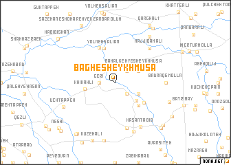 map of Bāgh-e Sheykh Mūsá