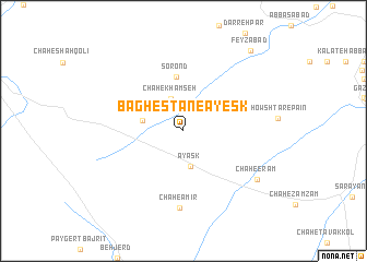 map of Bāghestān-e Āyesk