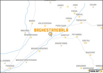 map of Bāghestān-e Bālā