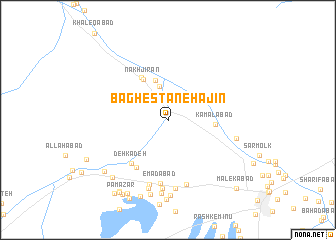 map of Bāghestān-e Hajīn