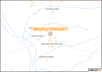 map of Bāghestān-e Korīt
