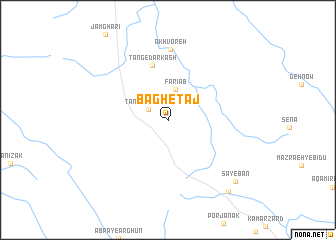 map of Bāgh-e Tāj