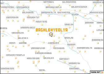 map of Bāghleh-ye ‘Olyā