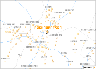 map of Bāgh Nargesān