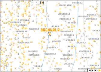 map of Bāghwāla