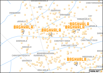 map of Bāghwāla