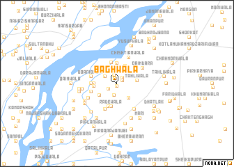 map of Bāghwāla