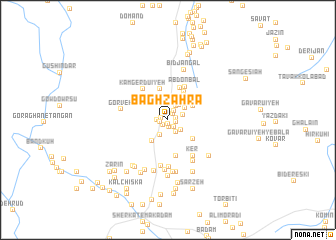 map of Bāgh Zahrā