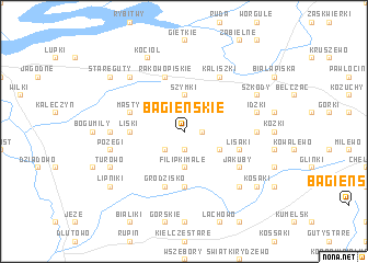 map of Bagieńskie