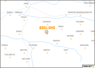map of Bağlama