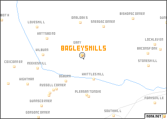 map of Bagleys Mills