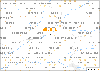 map of Bagnac