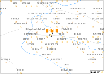 map of Bagna