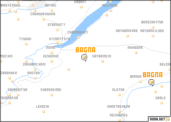 map of Bagna