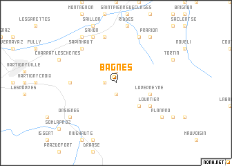 map of Bagnes