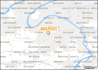map of Bagneux