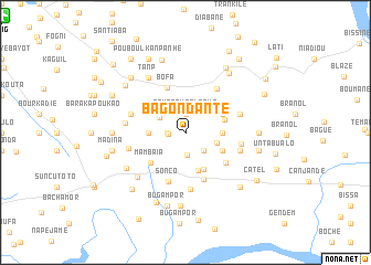 map of Bagondante