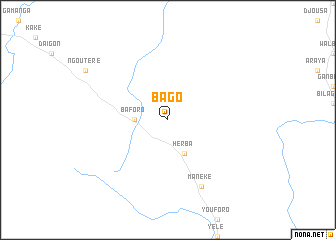 Bago (Central African Republic) map - nona.net