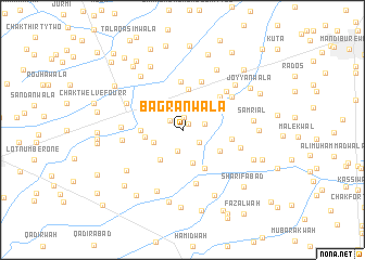 map of Bagrānwāla