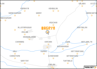 map of Bagrynʼ