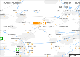 map of Bagshot