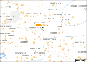 map of Bagtown