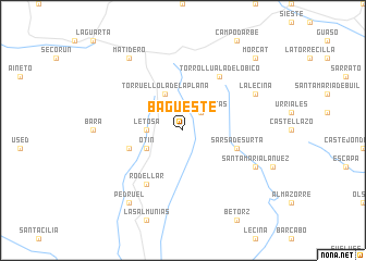 map of Bagüeste