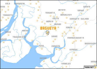 map of Baguéya