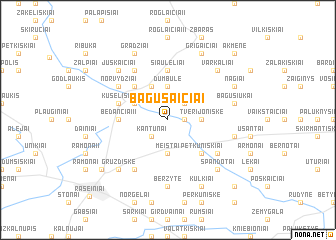 map of Bagušaičiai