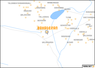 map of Bahāderān