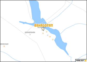 map of Bahādorān