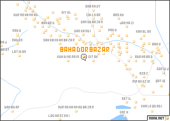 map of Bahādor Bāzār