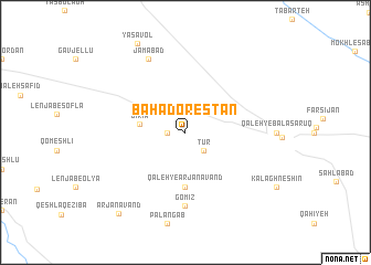 map of Bahādorestān