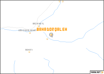 map of Bahādor Qal‘eh