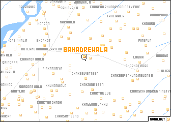 map of Bahādrewāla