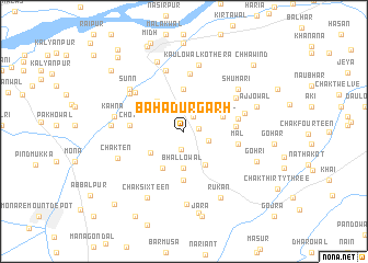 map of Bahādurgarh