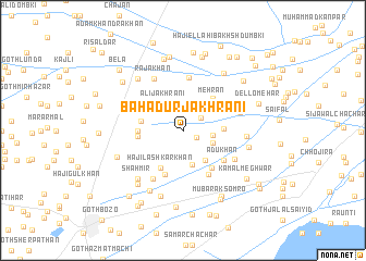 map of Bahādur Jakhrāni