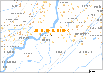 map of Bahādurke Hithār