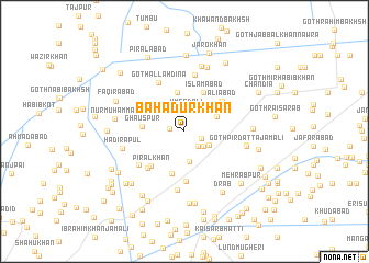 map of Bahādur Khān