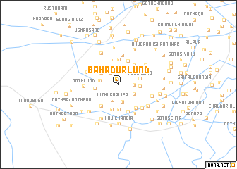 map of Bahādur Lund