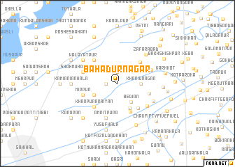 map of Bahādurnagar