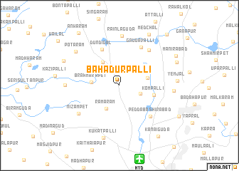 map of Bahādurpalli