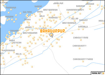 map of Bahādurpur