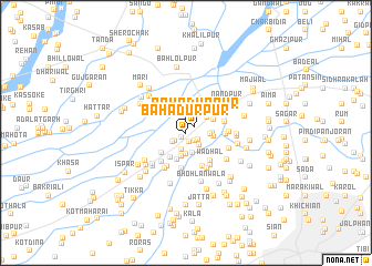 map of Bahādurpur