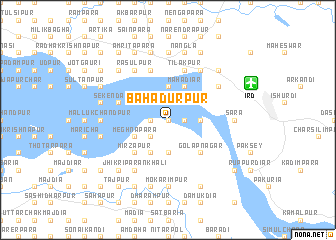 map of Bāhādurpur