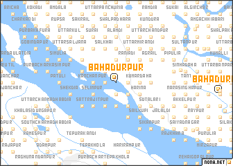map of Bāhādurpur