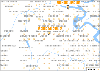 map of Bāhādurpur