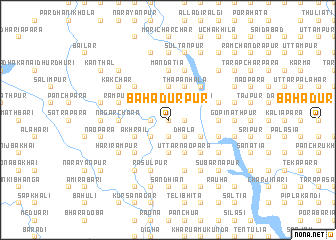 map of Bāhādurpur