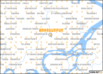 map of Bāhādurpur