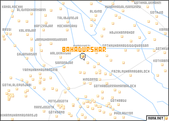 map of Bahādur Shar